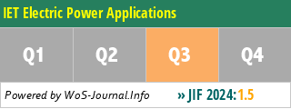IET Electric Power Applications - WoS Journal Info