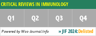 CRITICAL REVIEWS IN IMMUNOLOGY - WoS Journal Info