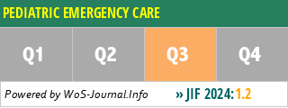 PEDIATRIC EMERGENCY CARE - WoS Journal Info
