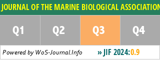 JOURNAL OF THE MARINE BIOLOGICAL ASSOCIATION OF THE UNITED KINGDOM - WoS Journal Info