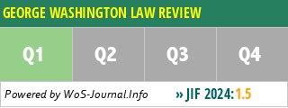 GEORGE WASHINGTON LAW REVIEW - WoS Journal Info