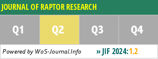 JOURNAL OF RAPTOR RESEARCH - WoS Journal Info