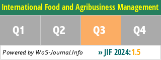 International Food and Agribusiness Management Review - WoS Journal Info