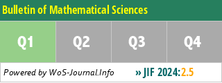 Bulletin of Mathematical Sciences - WoS Journal Info