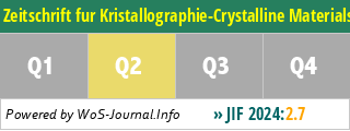 Zeitschrift fur Kristallographie-Crystalline Materials - WoS Journal Info
