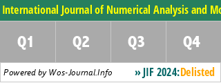 International Journal of Numerical Analysis and Modeling - WoS Journal Info