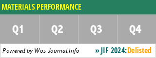 MATERIALS PERFORMANCE - WoS Journal Info