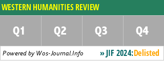 WESTERN HUMANITIES REVIEW - WoS Journal Info