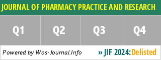 JOURNAL OF PHARMACY PRACTICE AND RESEARCH - WoS Journal Info