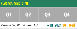 PLASMA MEDICINE - WoS Journal Info