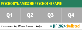 PSYCHODYNAMISCHE PSYCHOTHERAPIE - WoS Journal Info