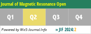 Journal of Magnetic Resonance Open - WoS Journal Info