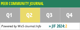 PEER COMMUNITY JOURNAL - WoS Journal Info