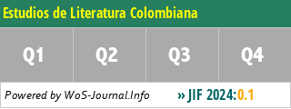 Estudios de Literatura Colombiana - WoS Journal Info