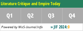 Literature Critique and Empire Today - WoS Journal Info