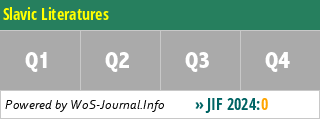 Slavic Literatures - WoS Journal Info