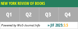 NEW YORK REVIEW OF BOOKS - WoS Journal Info