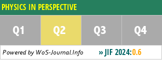 PHYSICS IN PERSPECTIVE - WoS Journal Info