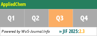 AppliedChem - WoS Journal Info