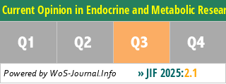 Current Opinion in Endocrine and Metabolic Research - WoS Journal Info