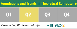 Foundations and Trends in Theoretical Computer Science - WoS Journal Info