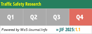 Traffic Safety Research - WoS Journal Info