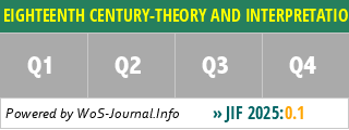 EIGHTEENTH CENTURY-THEORY AND INTERPRETATION - WoS Journal Info