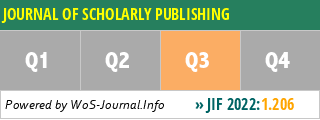 JOURNAL OF SCHOLARLY PUBLISHING - WoS Journal Info