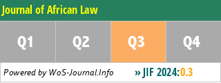 Journal of African Law - WoS Journal Info