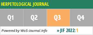 HERPETOLOGICAL JOURNAL - WoS Journal Info