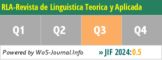 RLA-Revista de Linguistica Teorica y Aplicada - WoS Journal Info