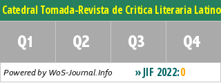 Catedral Tomada-Revista de Critica Literaria Latinoamericana-Journal of Latin American Literary Criticism - WoS Journal Info