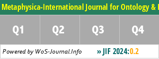 Metaphysica-International Journal for Ontology & Metaphysics - WoS Journal Info