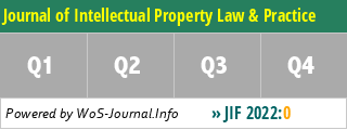 Journal of Intellectual Property Law & Practice - WoS Journal Info