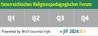 Osterreichisches Religionspadagogisches Forum - WoS Journal Info