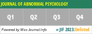 JOURNAL OF ABNORMAL PSYCHOLOGY - WoS Journal Info