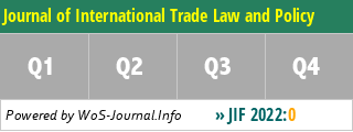 Journal of International Trade Law and Policy - WoS Journal Info