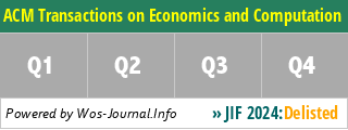 ACM Transactions on Economics and Computation - WoS Journal Info