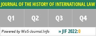 JOURNAL OF THE HISTORY OF INTERNATIONAL LAW - WoS Journal Info