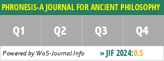 PHRONESIS-A JOURNAL FOR ANCIENT PHILOSOPHY - WoS Journal Info