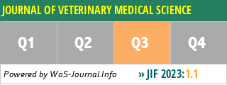 JOURNAL OF VETERINARY MEDICAL SCIENCE - WoS Journal Info