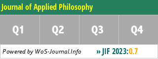 Journal of Applied Philosophy - WoS Journal Info