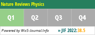 Nature Reviews Physics - WoS Journal Info