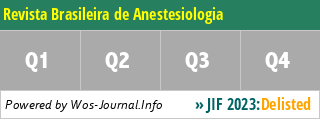 Revista Brasileira de Anestesiologia - WoS Journal Info