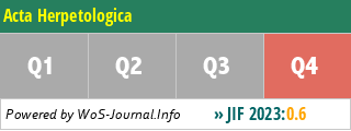 Acta Herpetologica - WoS Journal Info