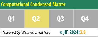 Computational Condensed Matter - WoS Journal Info