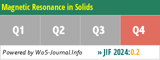 Magnetic Resonance in Solids - WoS Journal Info