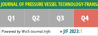 JOURNAL OF PRESSURE VESSEL TECHNOLOGY-TRANSACTIONS OF THE ASME - WoS Journal Info