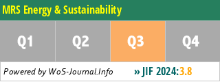 MRS Energy & Sustainability - WoS Journal Info
