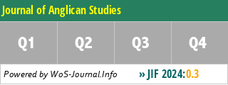 Journal of Anglican Studies - WoS Journal Info